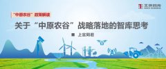 關(guān)于“中原農(nóng)谷”戰(zhàn)略落地的智庫思考
