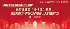 民營(yíng)企業(yè)要“接得住”政策，把政策紅利轉(zhuǎn)化為發(fā)展壯大的生產(chǎn)力丨深化改革“縣”鋒力量③